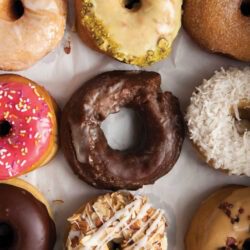 assorted doughnuts at Revolution Doughnuts