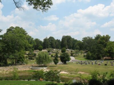 sweeping view of Decatur Cemetery