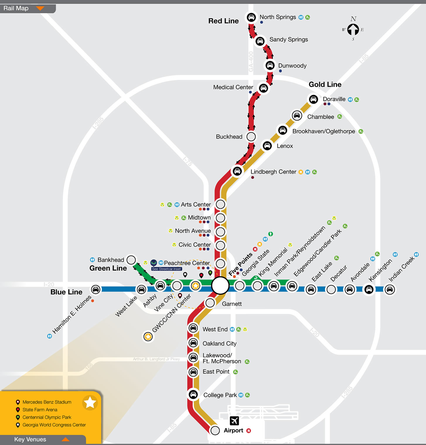 map of MARTA rail lines