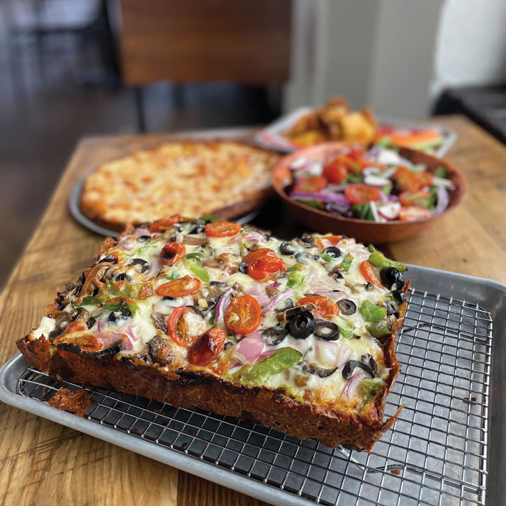 Detroit style pizza at Corner Slice