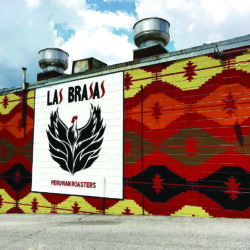 "Las Brasas" Mural On The Restaurant Exterior