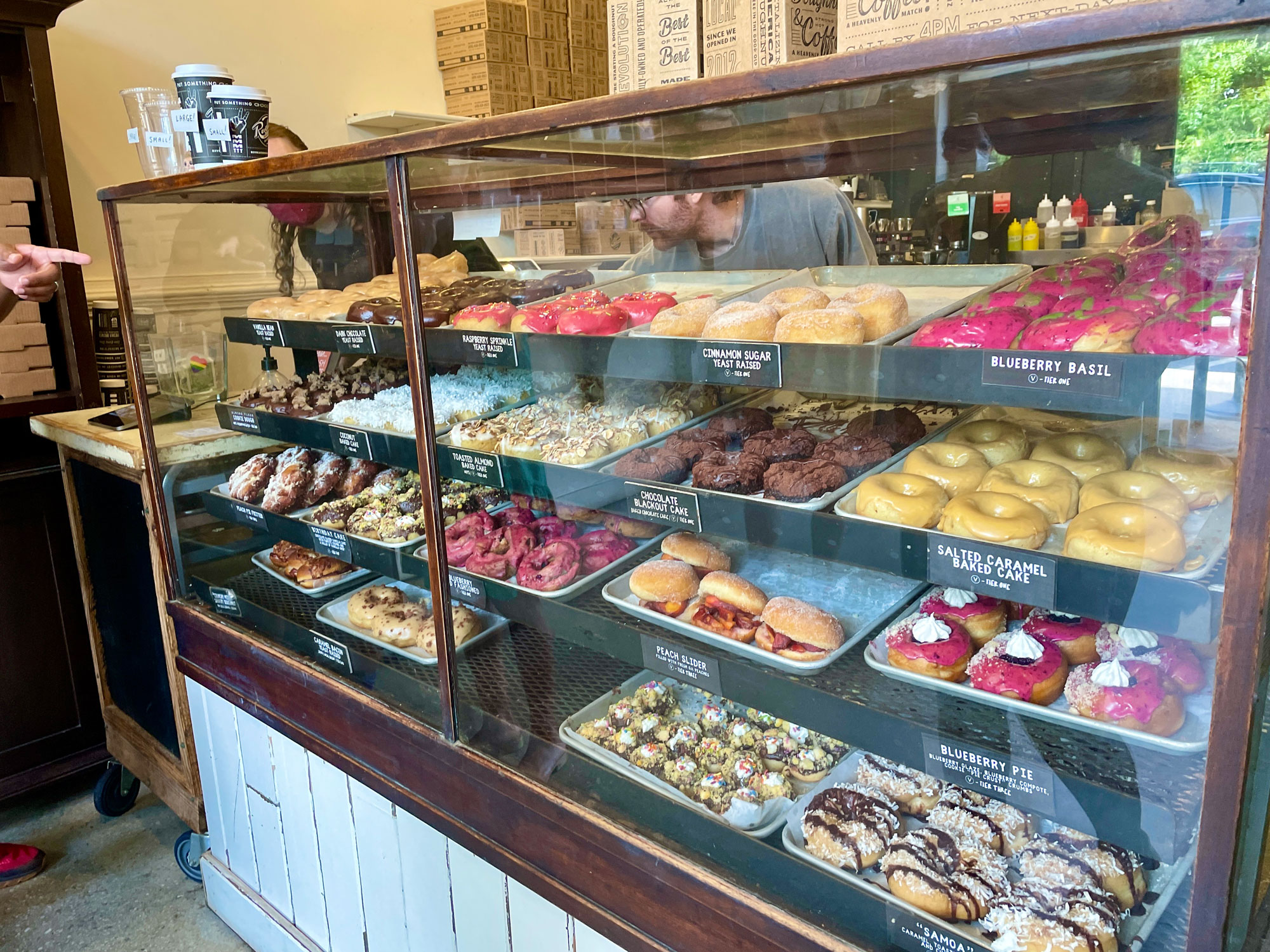 Revolution Doughnuts bakery case