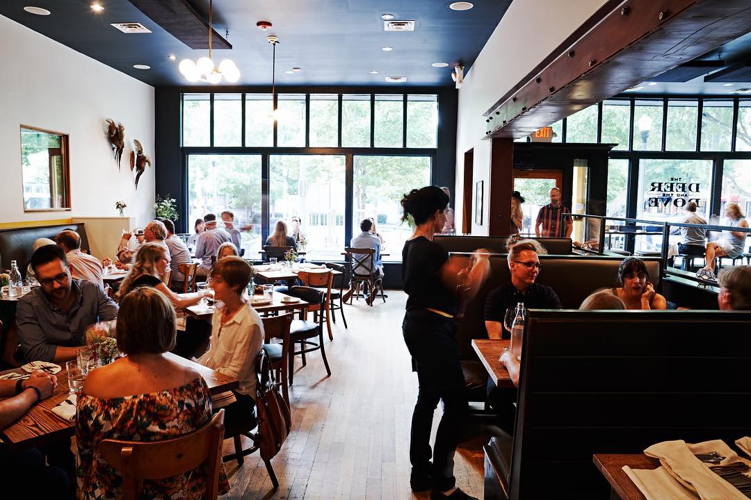 The Deer and The Dove restaurant interior