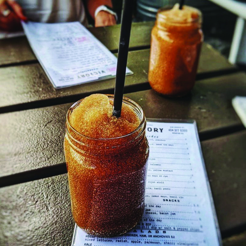 Whiskey & Coke slushies at Victory Sandwich Bar