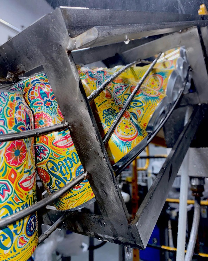 beer cans at Three Taverns Brewery