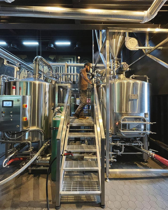 brewery tanks at Three Taverns Brewery