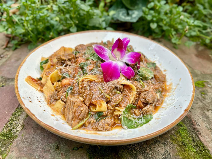 Short Rib Pappardelle dish at Wahoo! Grill